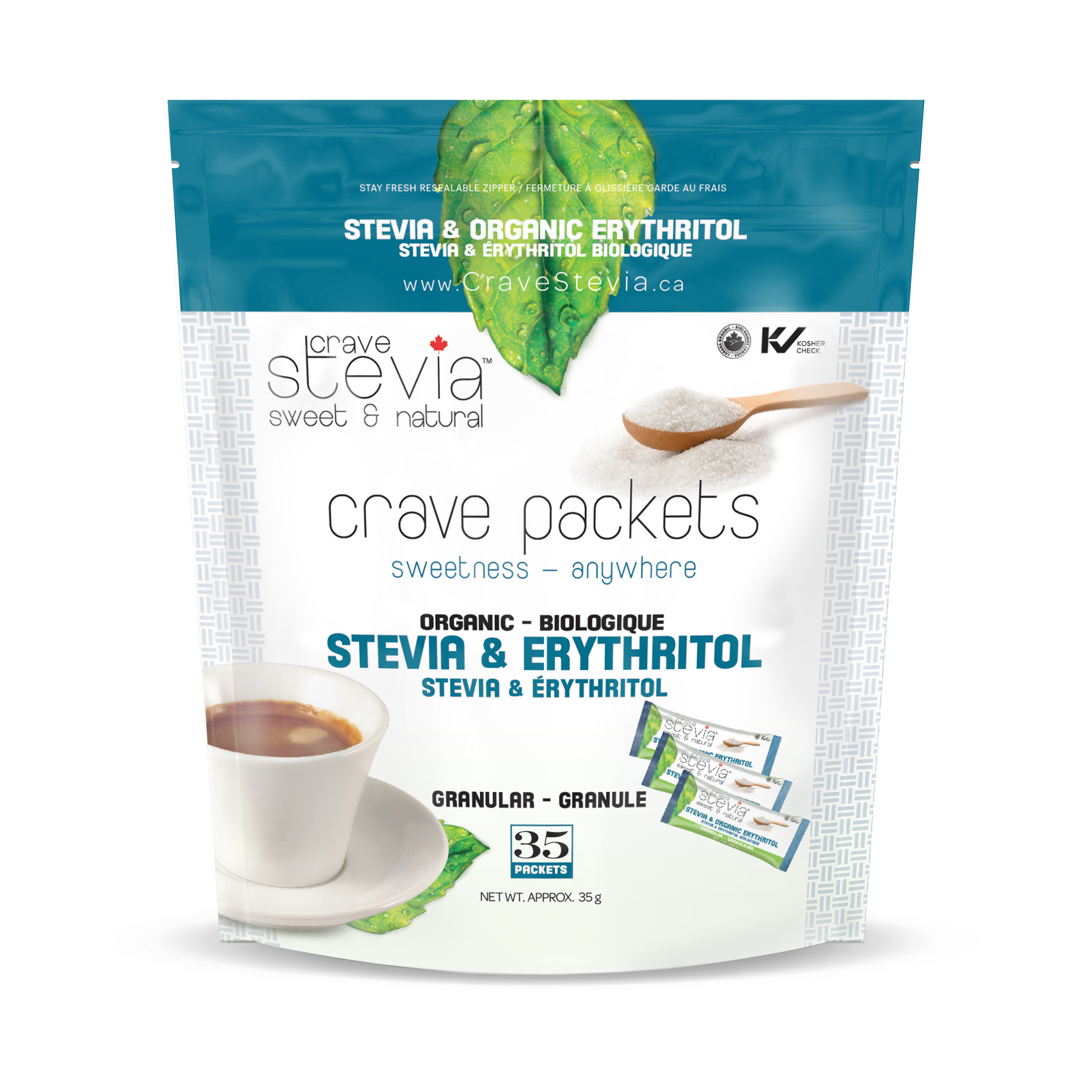Organic Stevia & Erythritol Granular Stick Pack