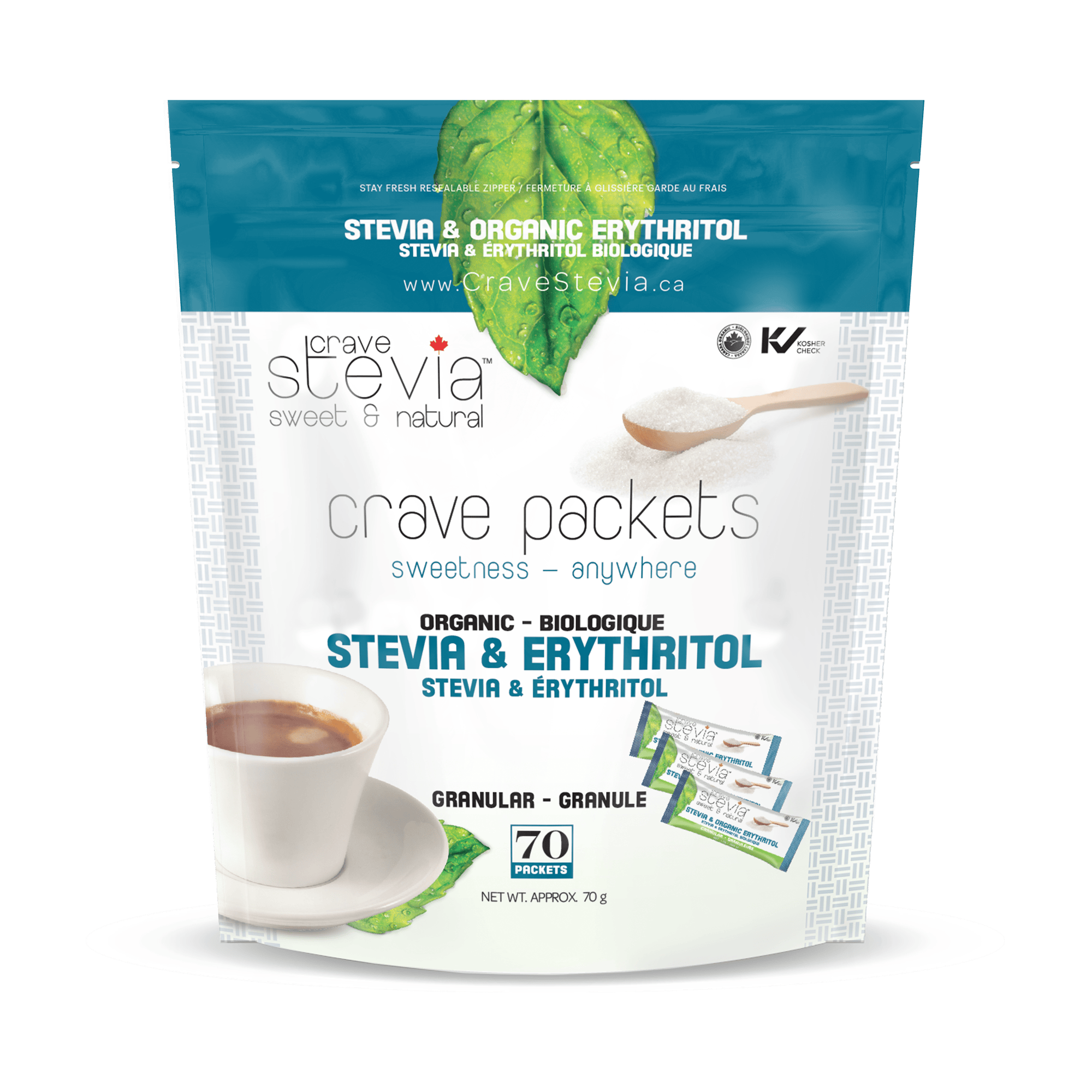 Organic Stevia & Erythritol Granular Stick Pack
