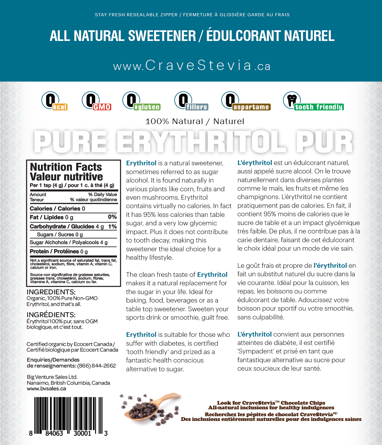100% Organic Erythritol
